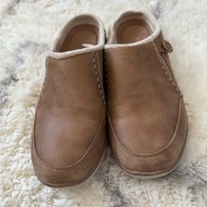 Skechers Brown Memory Foam Slip-Ons